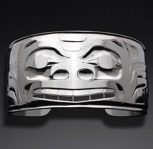 1 1/2" Haida Bear Bracelet by Alvin Adkins front