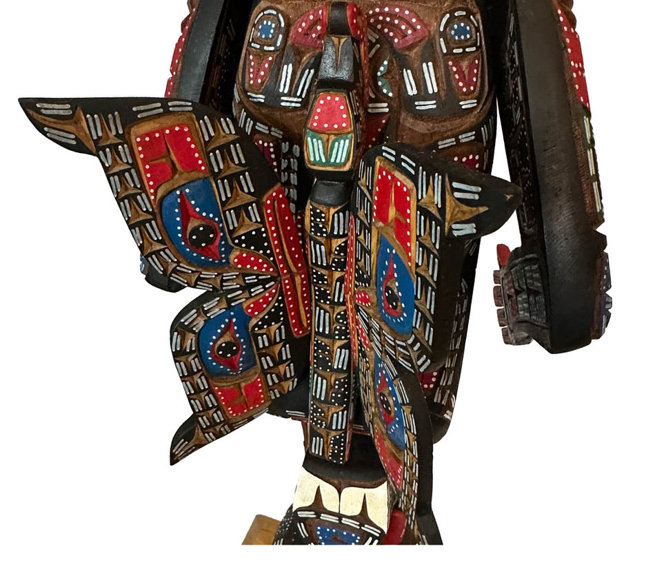 Butterfly Sun Mask Welcome Man close-up of butterfly on back