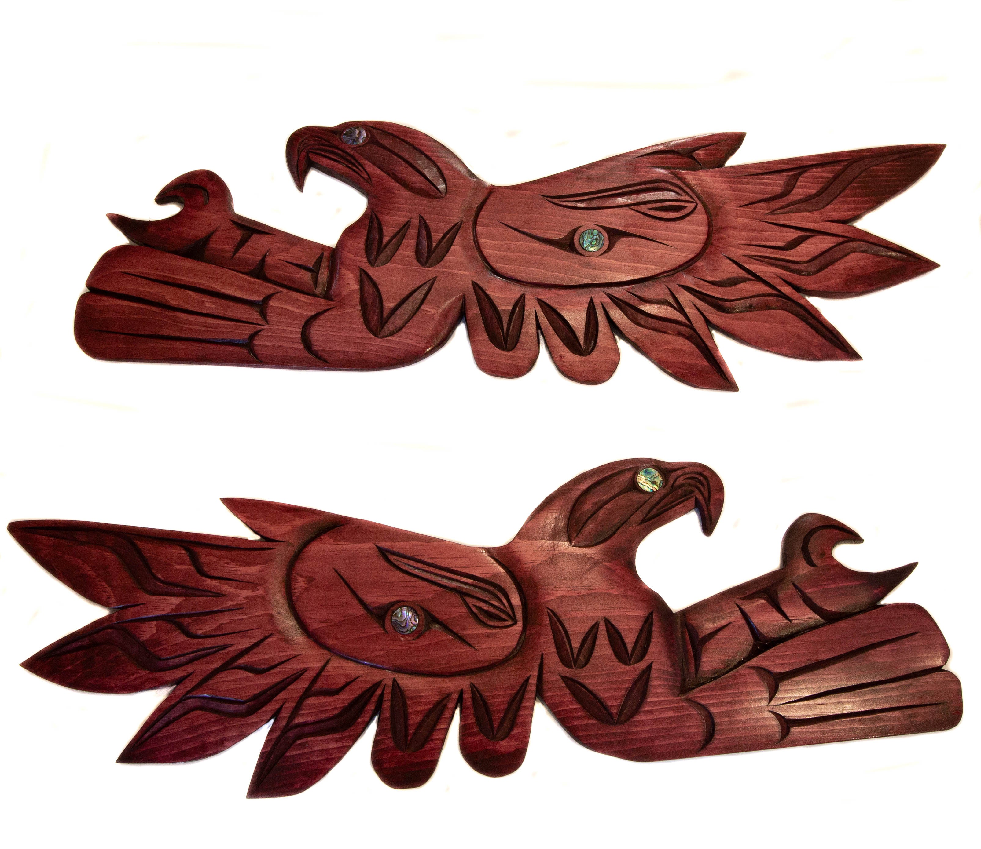28" Coast Salish Eagle Carving