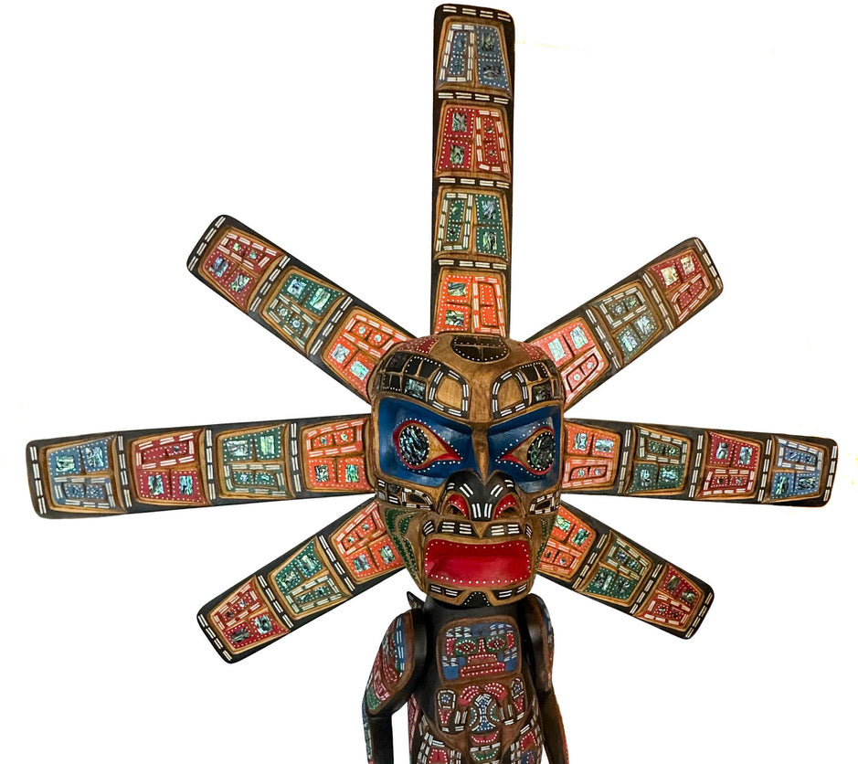 Butterfly Sun Mask Welcome Man close-up